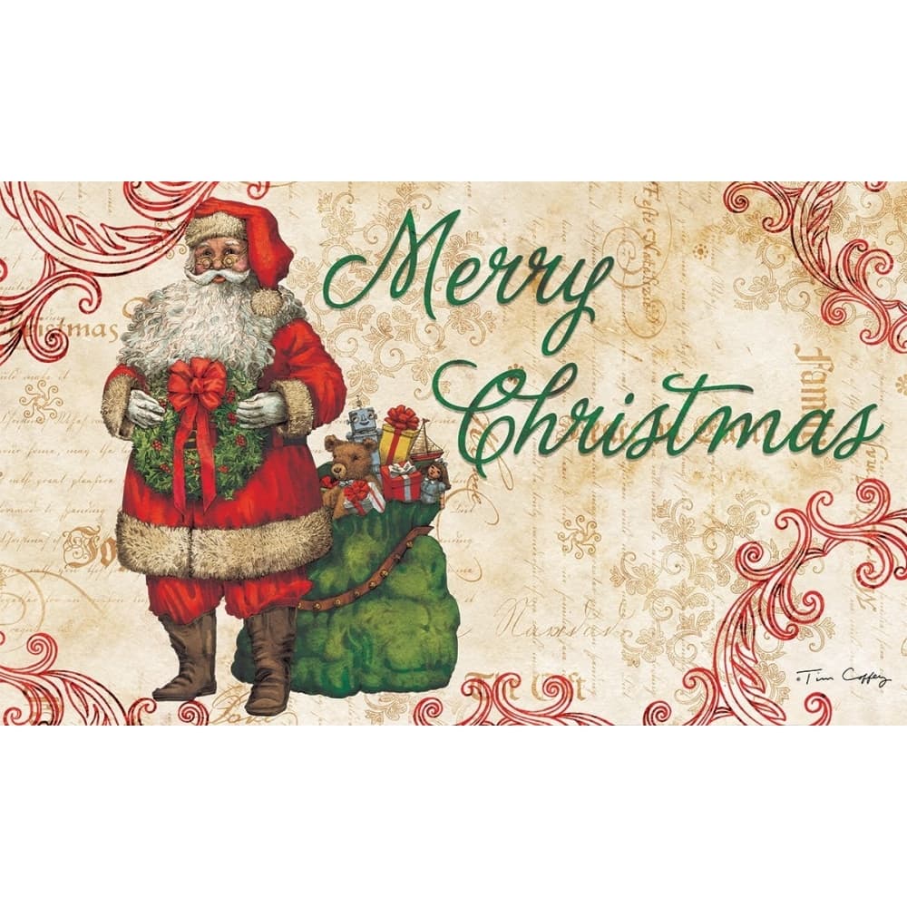 Merry Christmas Doormat by Tim Coffey