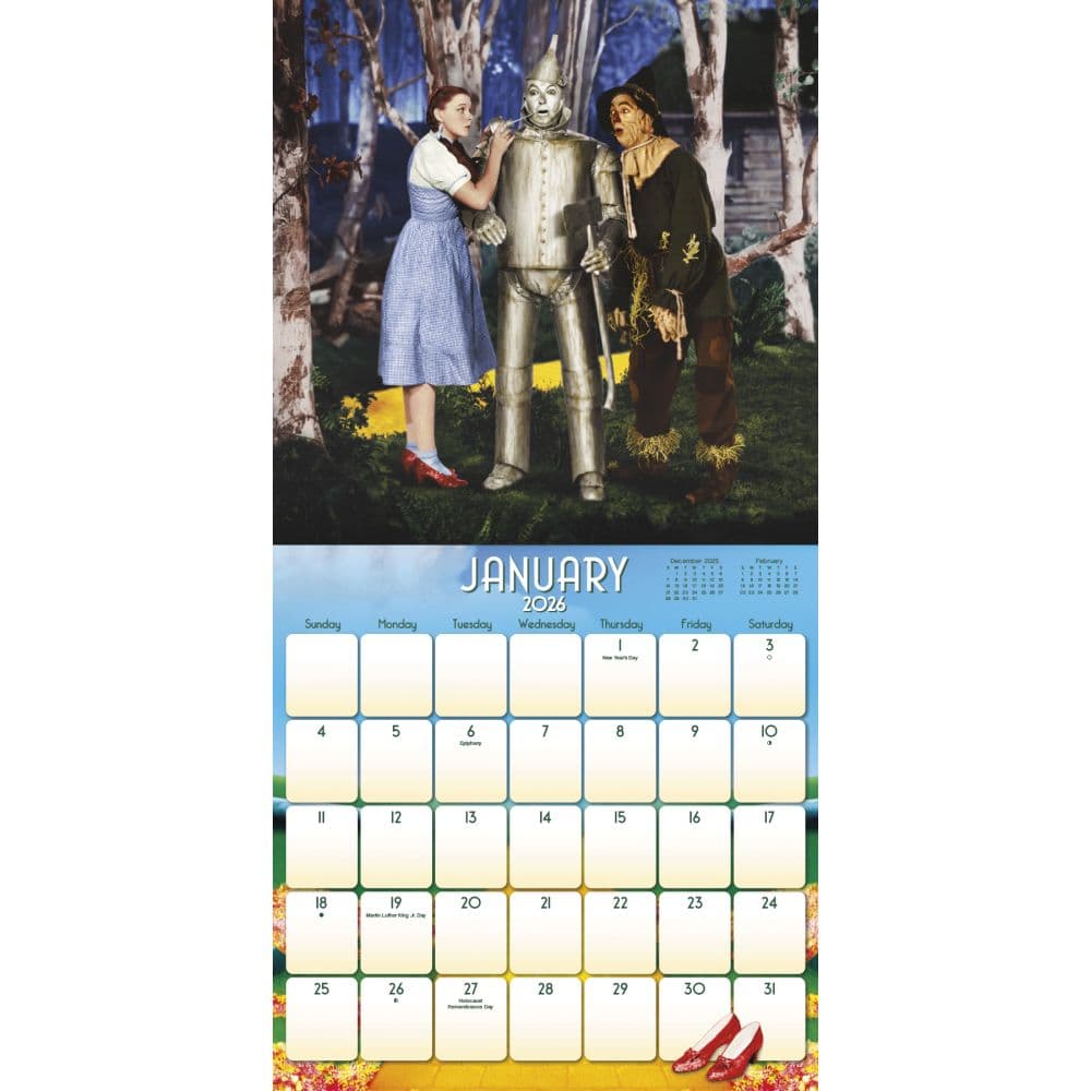 Wizard of Oz Exclusive With Bonus Print 2026 Wall Calendar Second Alternate Image