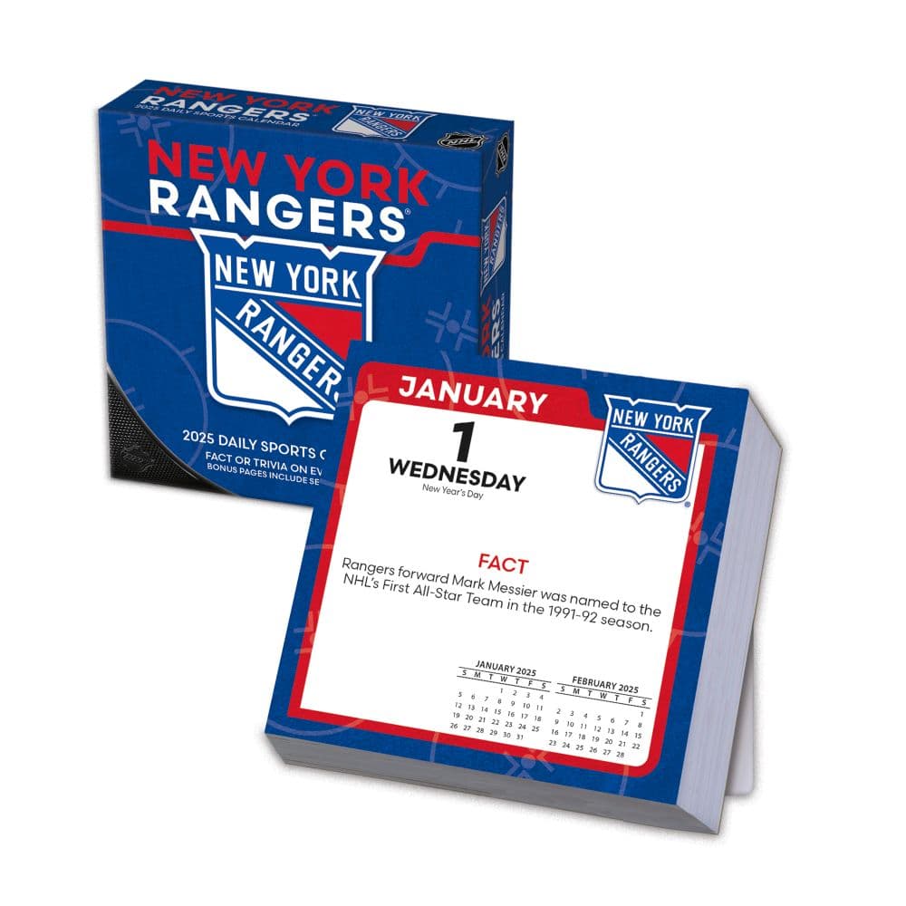 NHL New York Rangers 2025 Desk Calendar