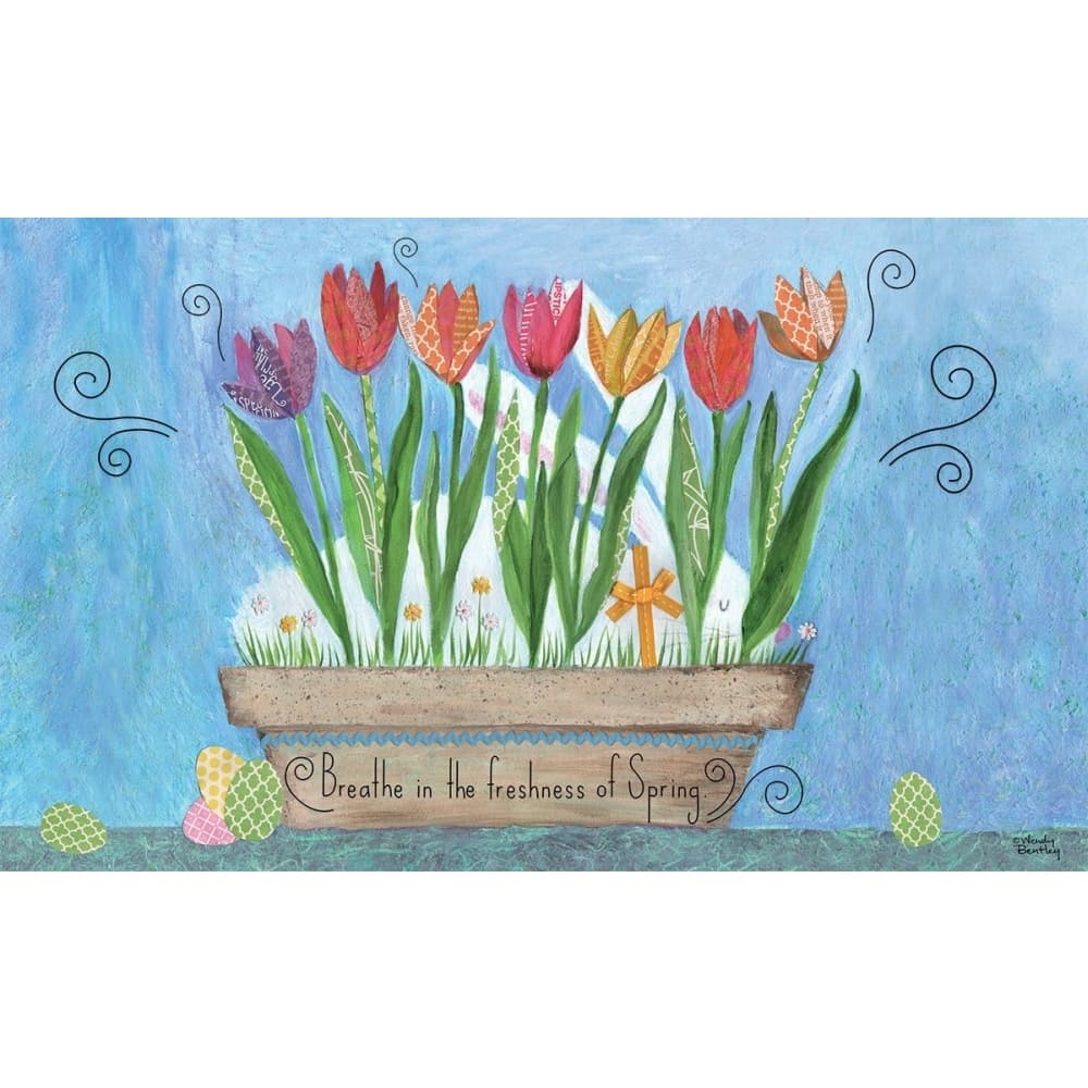 Fresh Spring Door Mat by Wendy Bentley
