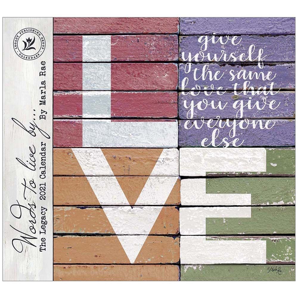 2021 Words to Live By Wall Calendar