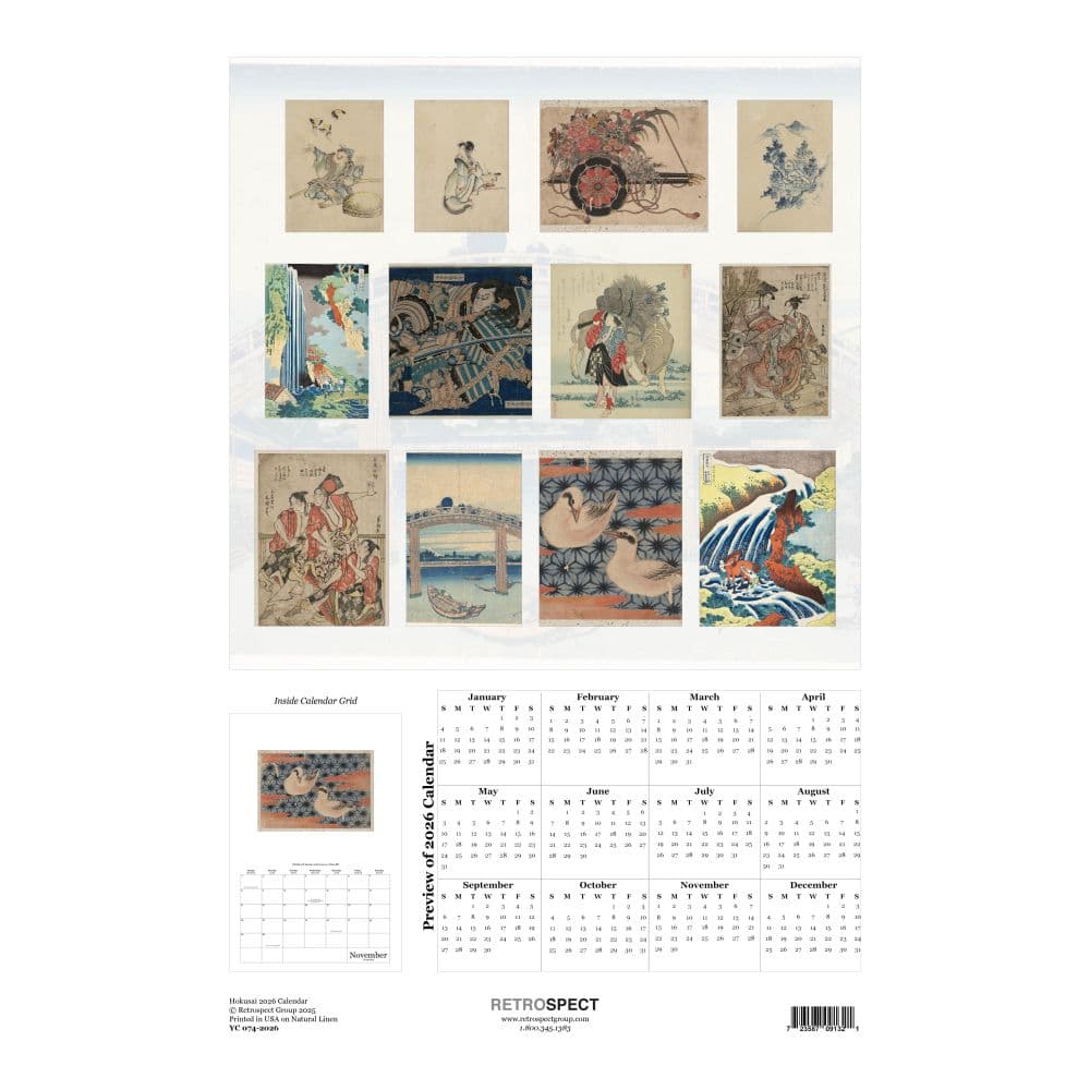 Hokusai Poster 2026 Wall Calendar First Alternate Image