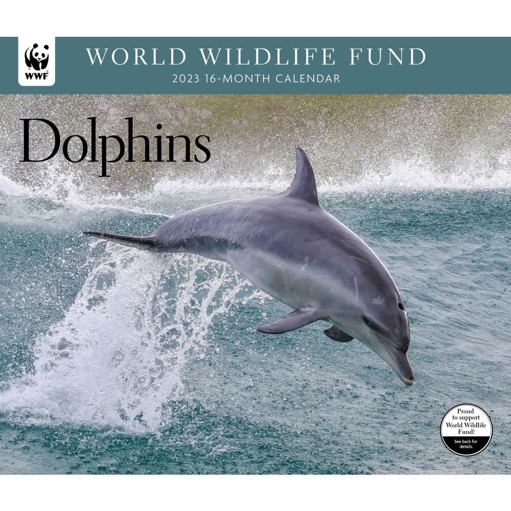 Dolphins WWF 2023 Wall Calendar - Calendars.com dolphins-wwf-2023-wall-calendar-calendars-com