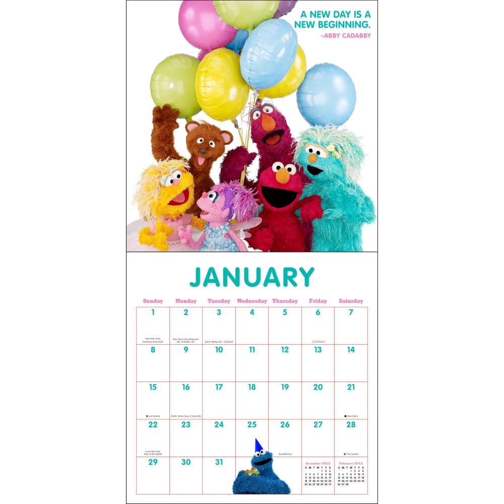 Sesame Street 2023 Calendar 2025 Printable Calendar Free Templates