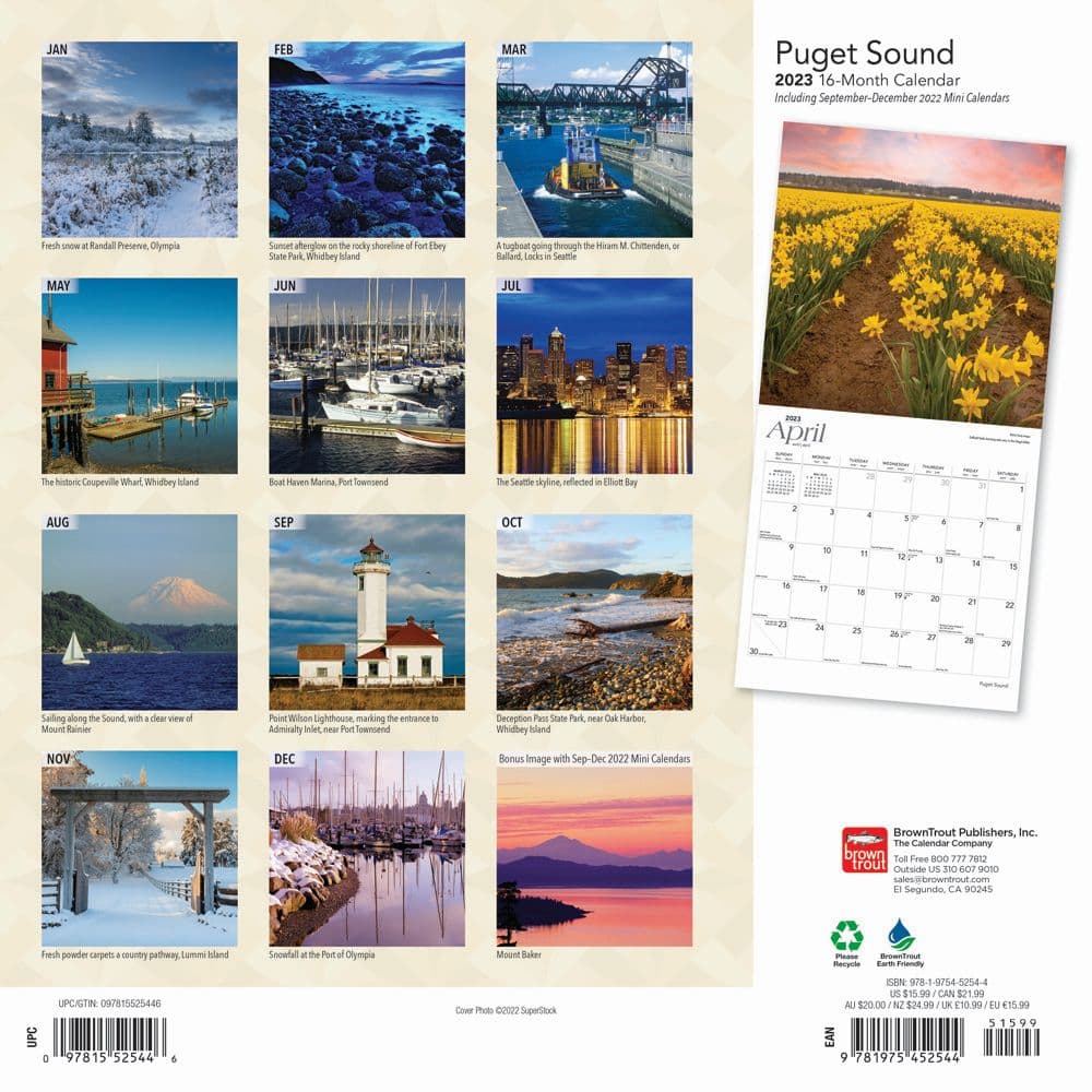 Puget Sound 2023 Wall Calendar