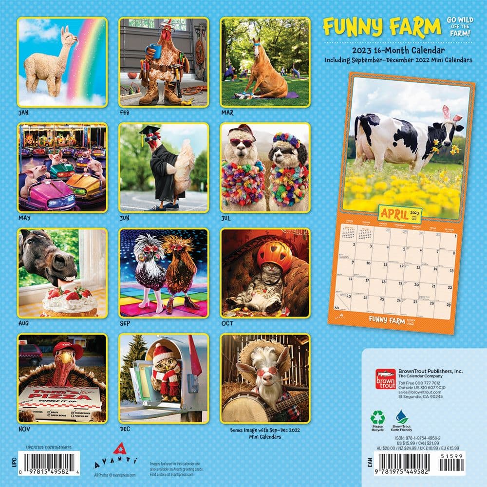 Avanti Funny Farm 2023 Wall Calendar - Calendars.com