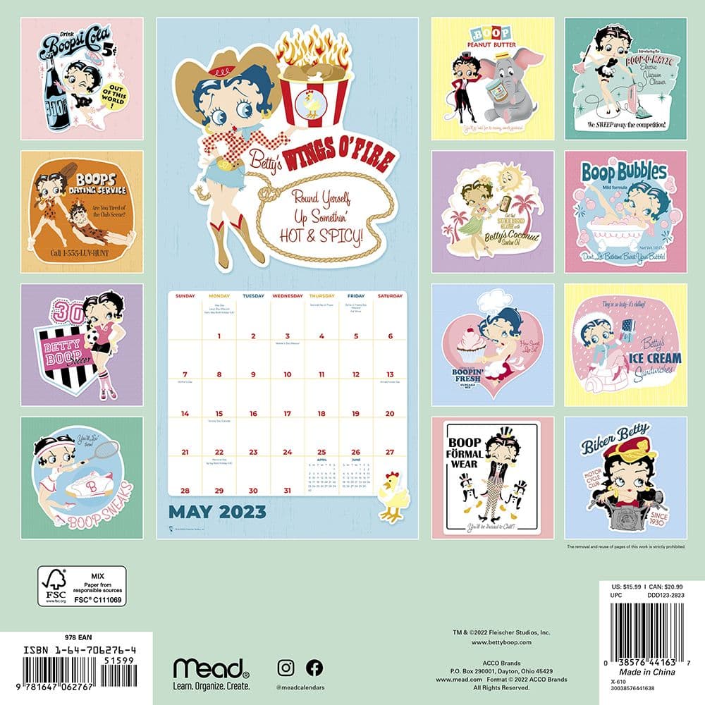 Betty Boop 2023 Wall Calendar - Calendars.com