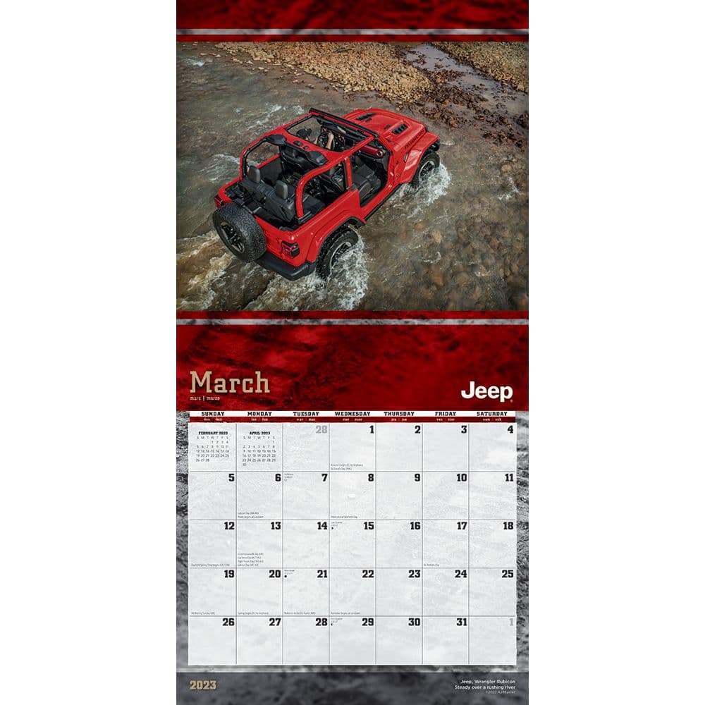 Jeep 2023 Square Wall Calendar 