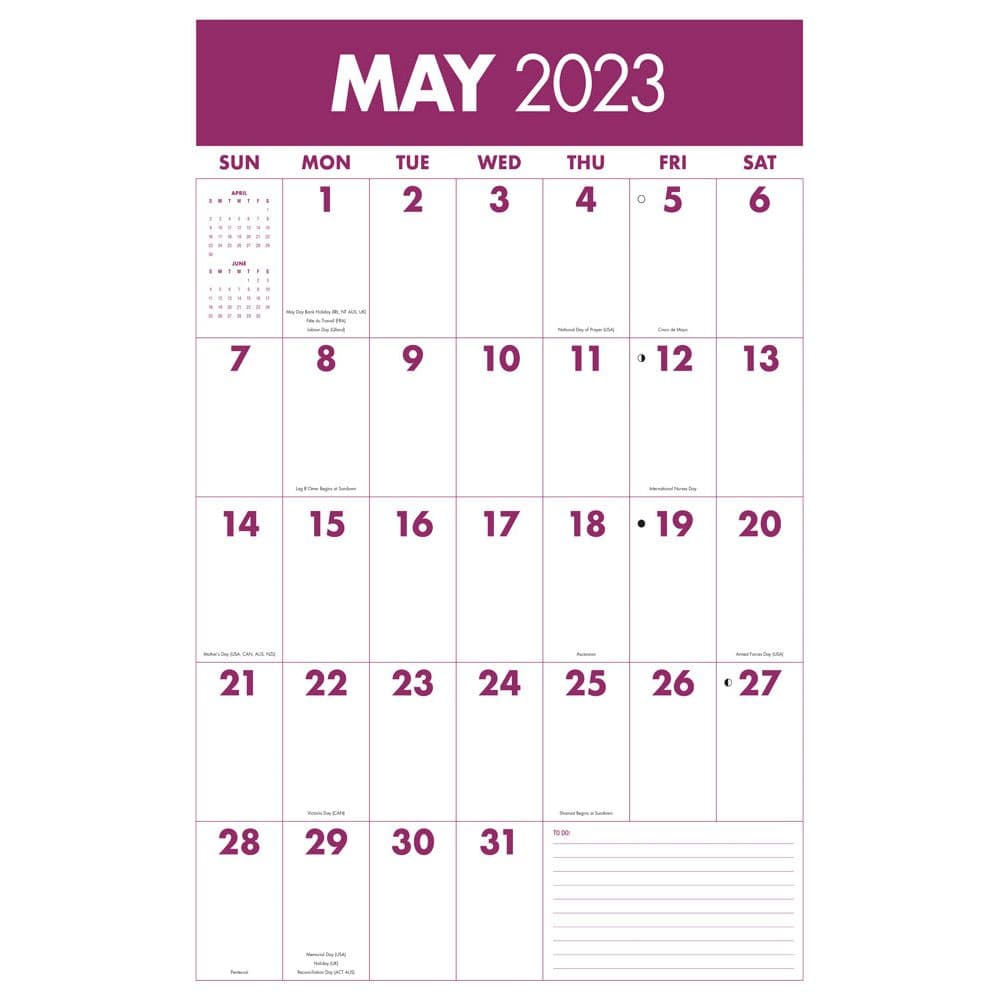 Mammoth Grid 2023 Wall Calendar
