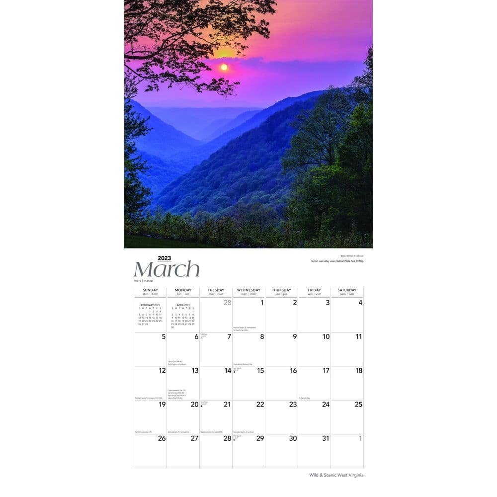 West Virginia 2023 Calendar - Calendars.com