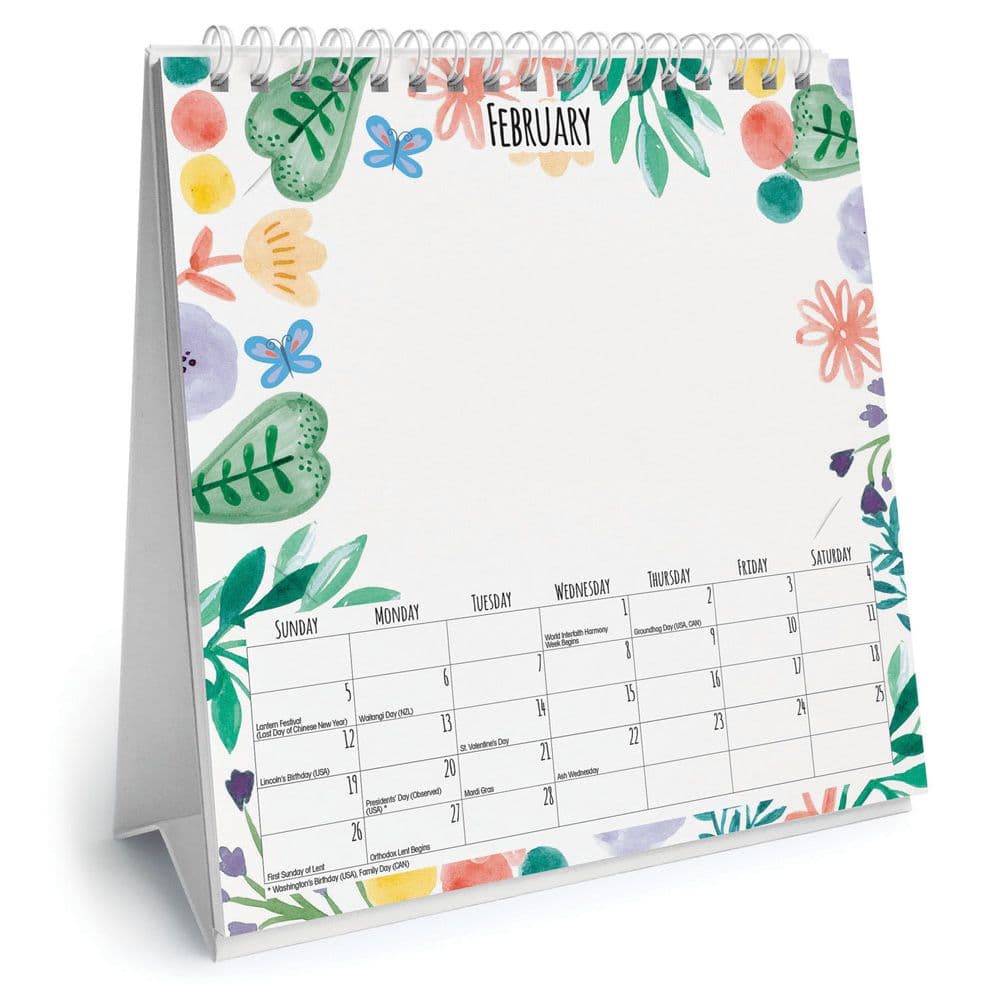 blue sky easel desk calendar