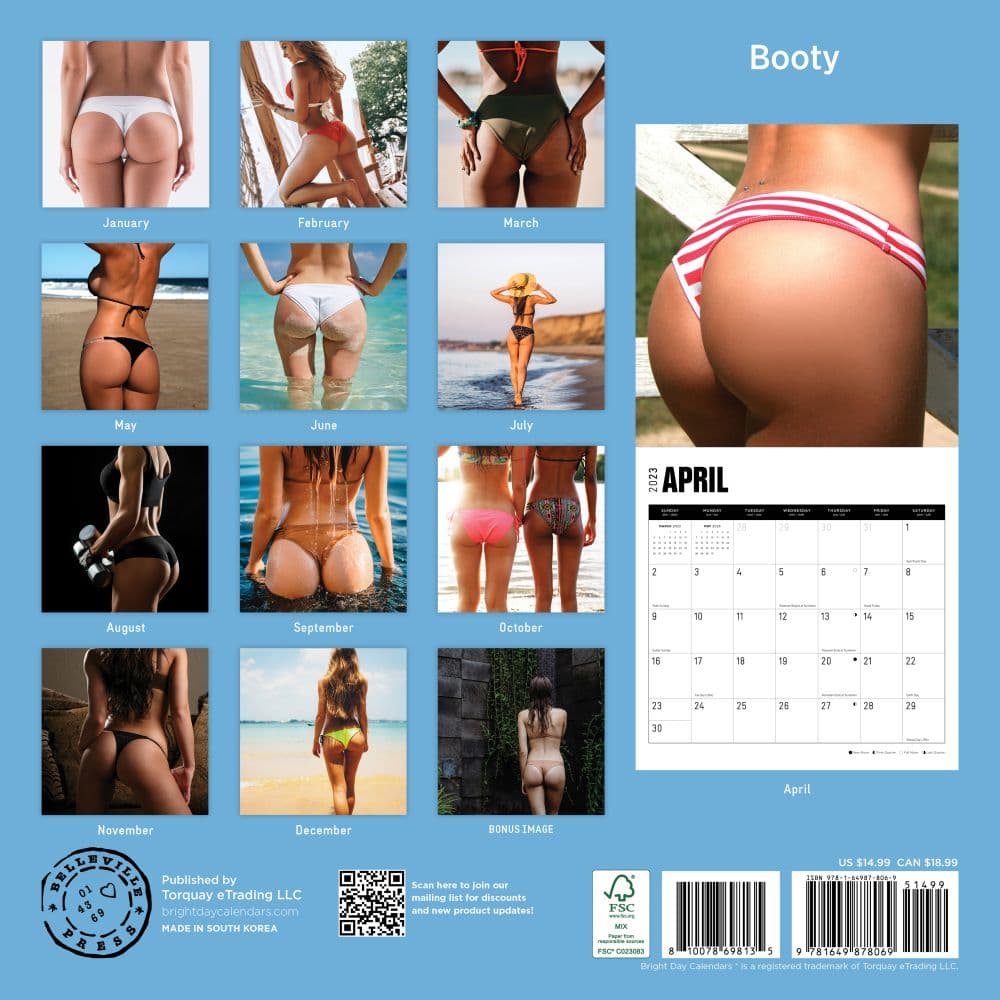 Booty-2023-Wall-Calendar - Calendars.com