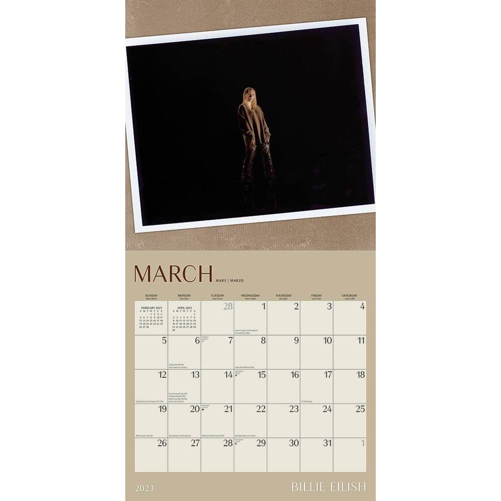 Billie Eilish 2023 Wall Calendar - Calendars.com