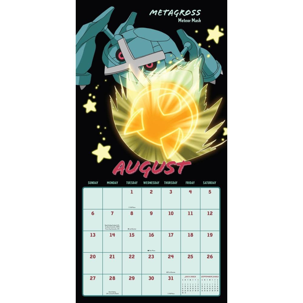 Pokemon Moves 23 Wall Calendar Calendars Com