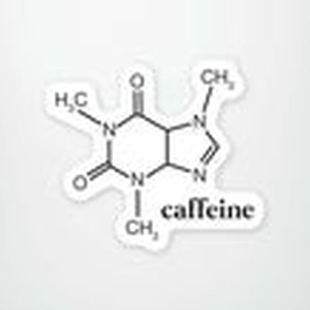 image Caffeine Molecule Sticker Main  Image width="1000" height="1000"