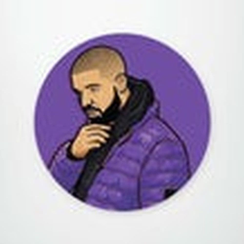 Deep In Thought Drake Sticker Main  Image width="1000" height="1000"