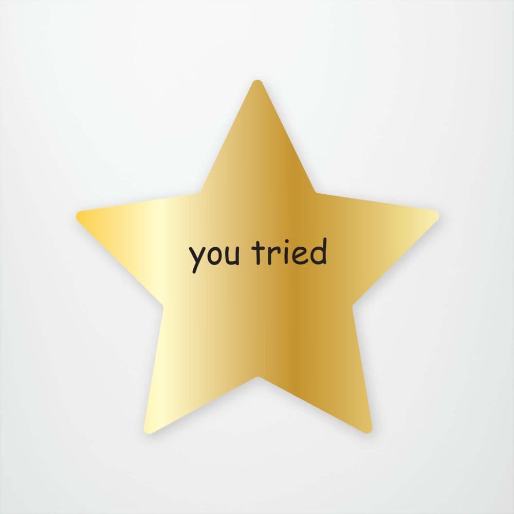 You Tried Comic Sans Gold Star Sticker Main  Image width="1000" height="1000"