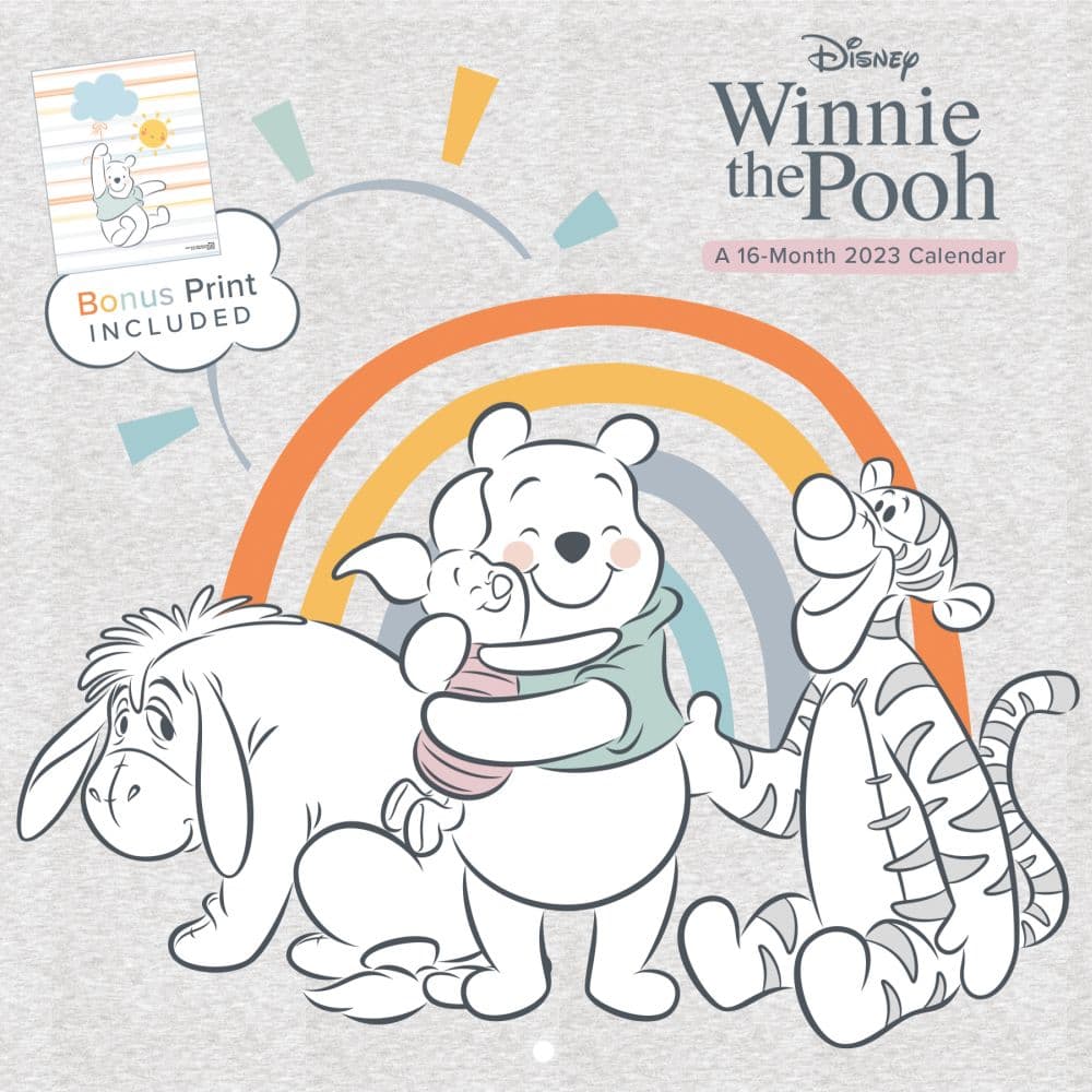 Winnie The Pooh Exclusive w/Print 2023 Wall Calendar - Calendars.com