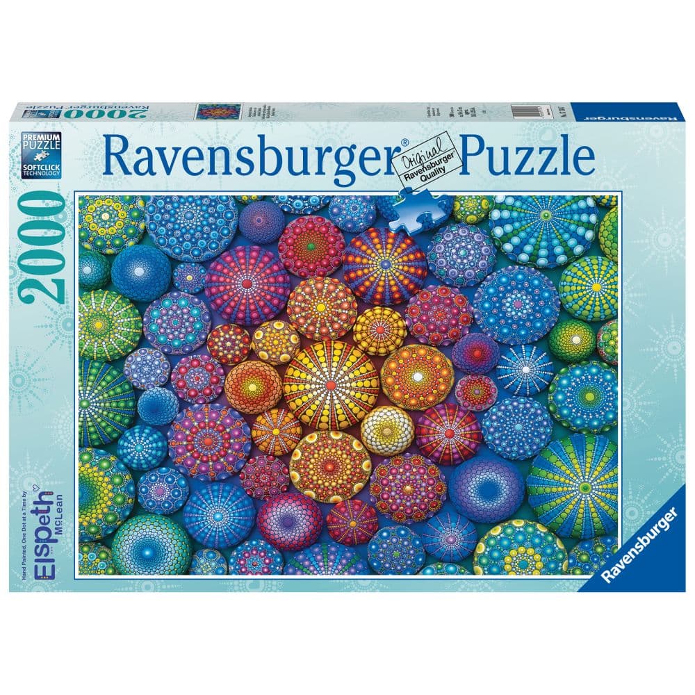 Radiating Rainbow Mandalas 2000 Piece Puzzle Main  Image width="1000" height="1000"