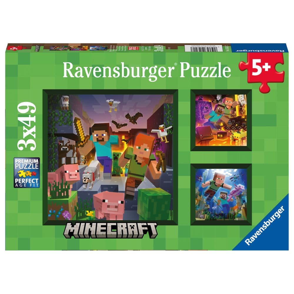 Minecraft 3X49 Piece Puzzle Main  Image width="1000" height="1000"