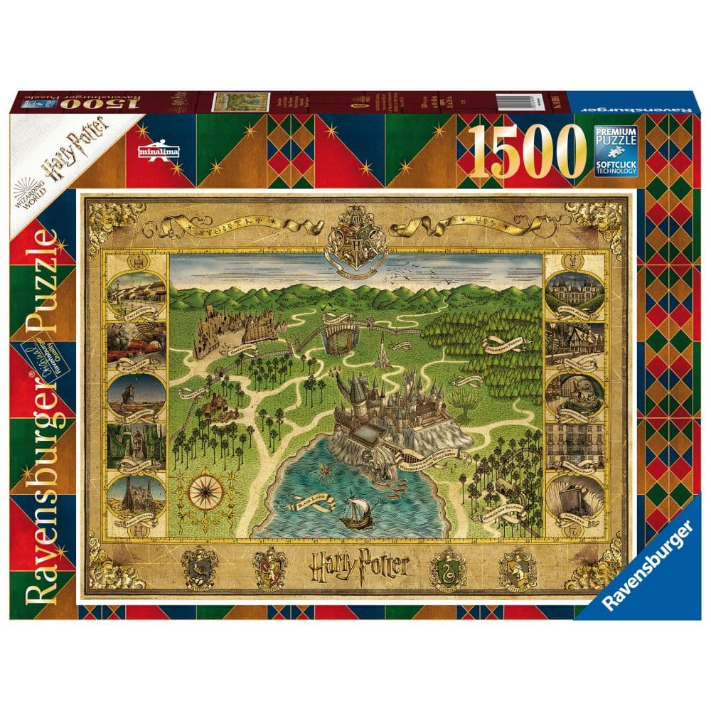 Harry Potter Hogwarts Map 1500 Piece Puzzle Main  Image width="1000" height="1000"