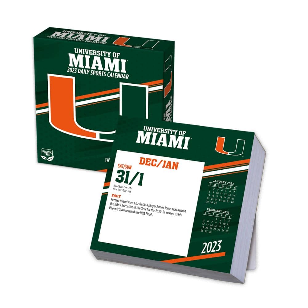 Miami Hurricanes 2023 Desk Calendar - Calendars.com