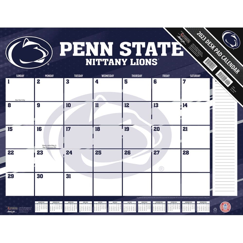 Nittany Lions 2023 Desk Pad Calendar - Calendars.com