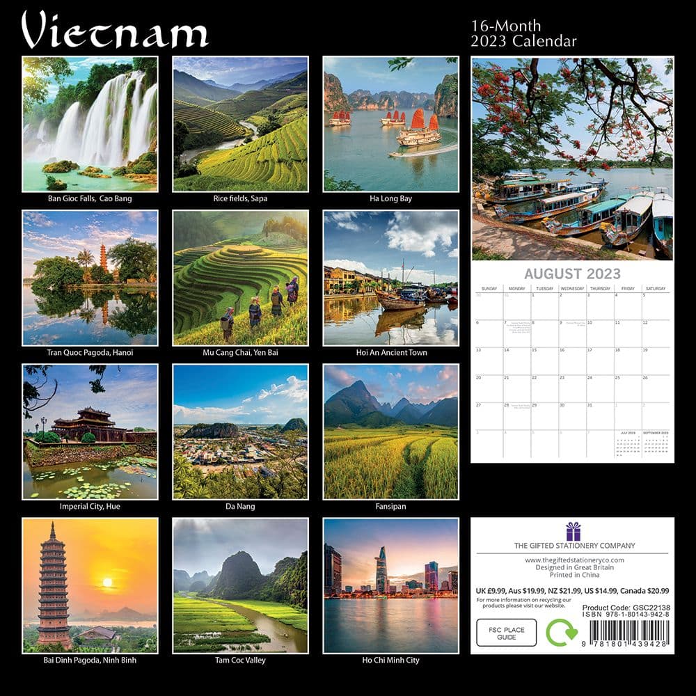 Vietnam 2023 Wall Calendar - Calendars.com