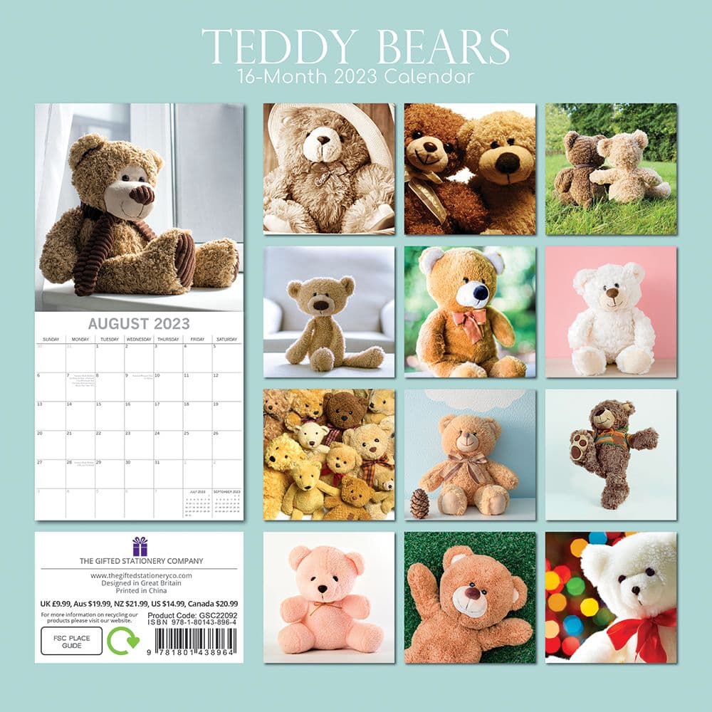Teddy Bears 2023 Wall Calendar - Calendars.com