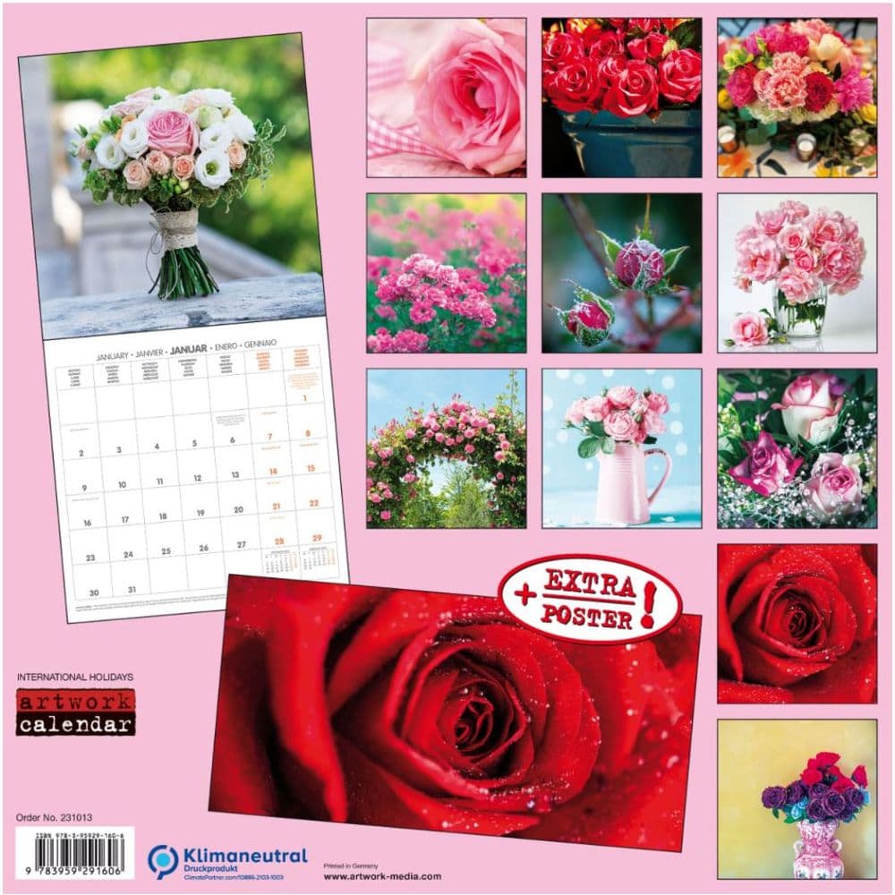 Roses Tushita 2023 Wall Calendar
