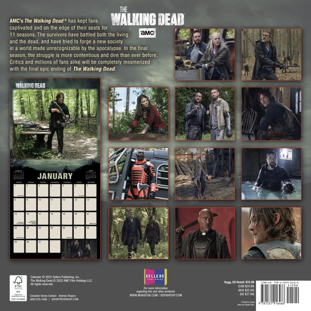 Walking Dead 2023 Wall Calendar Calendars walking-dead-2023-wall-calendar-calendars