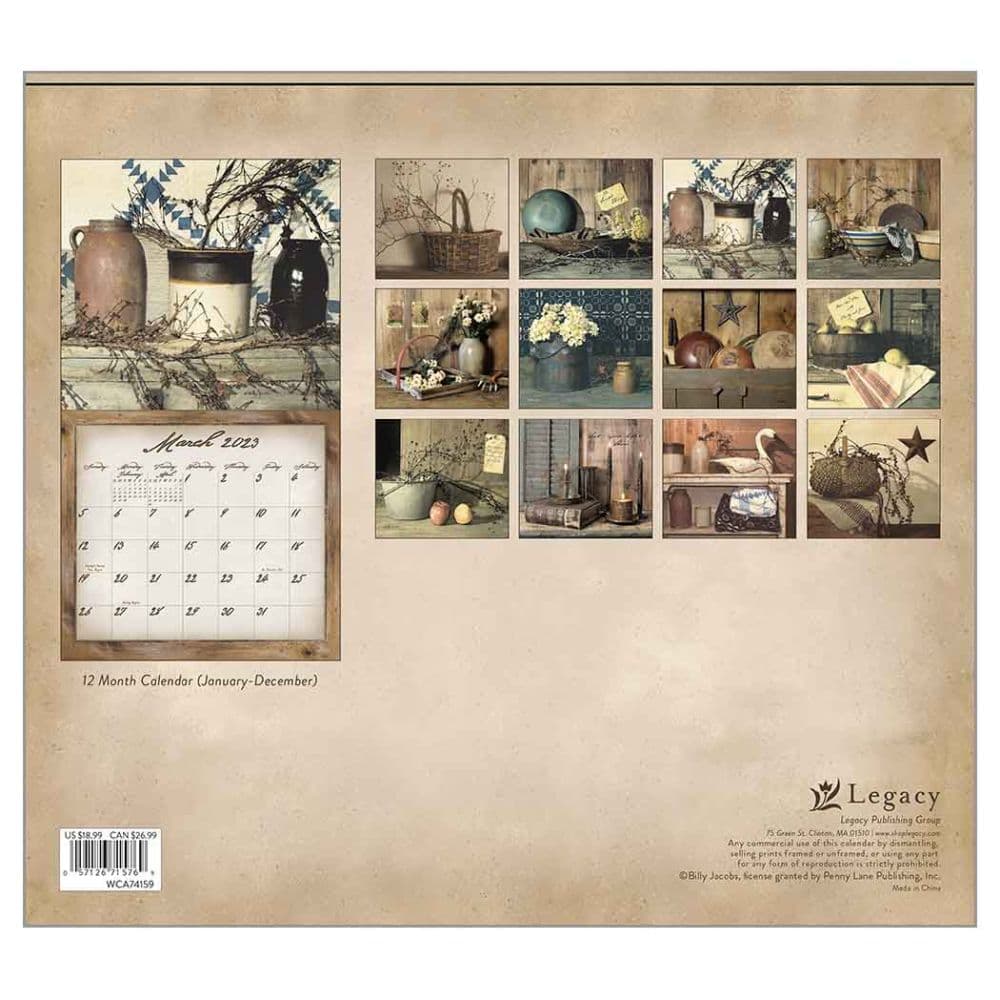 Simple Treasures Jacobs 2023 Wall Calendar - Calendars.com