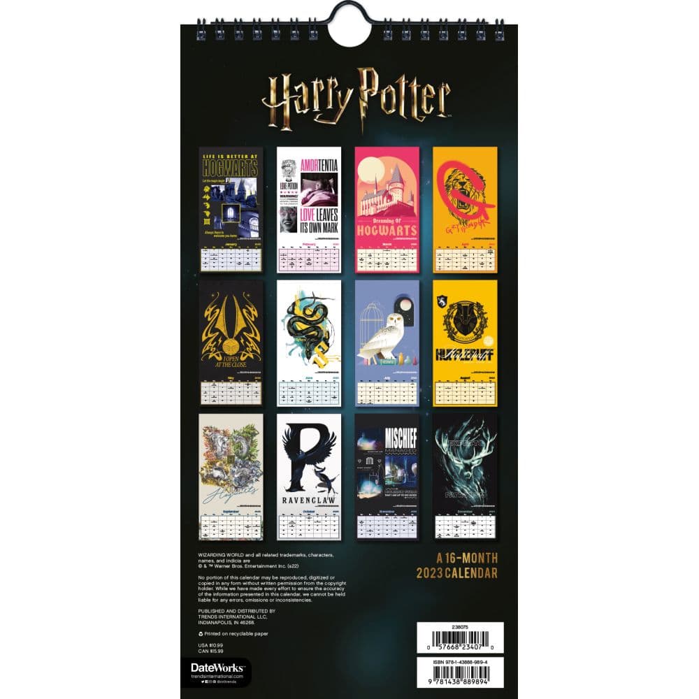 Harry Potter 2023 Mini Slim Poster Calendar - Calendars.com