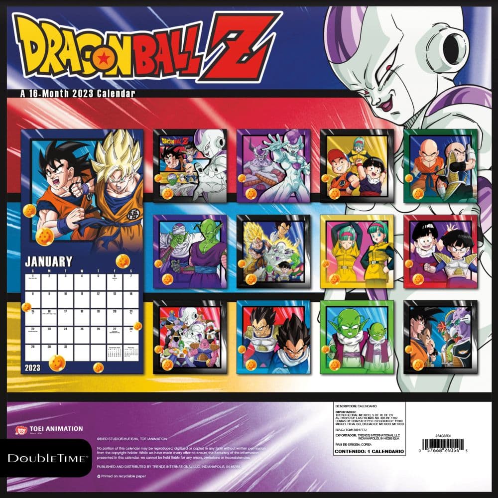 Dragon Ball Z 2023 Wall Calendar - Calendars.com