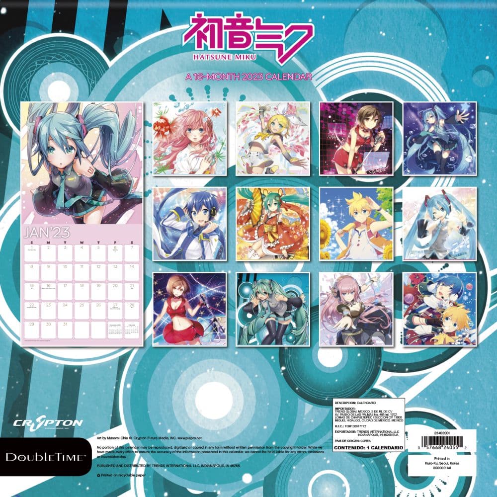 Hatsune Miku 2023 Wall Calendar - Calendars.com
