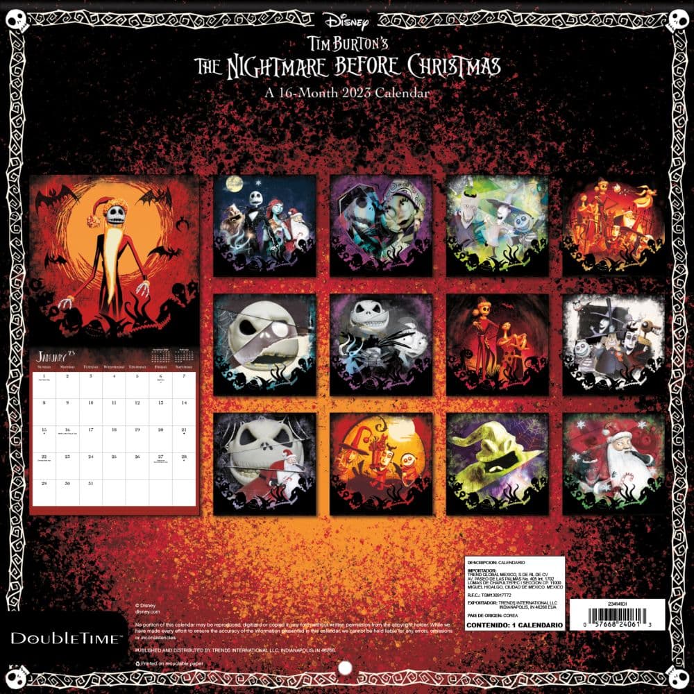 Nightmare Before XMas 2023 Calendar - Calendars.com