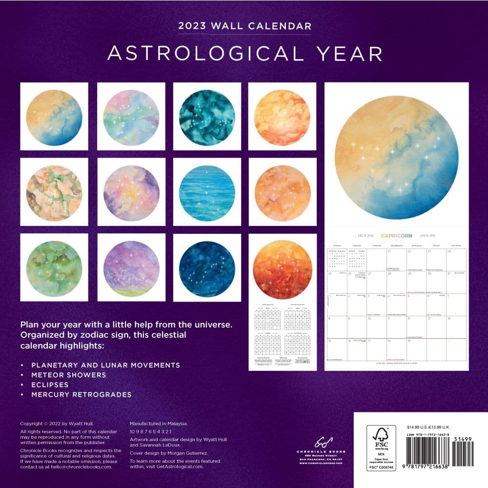 Astrological Year 2023 Wall Calendar
