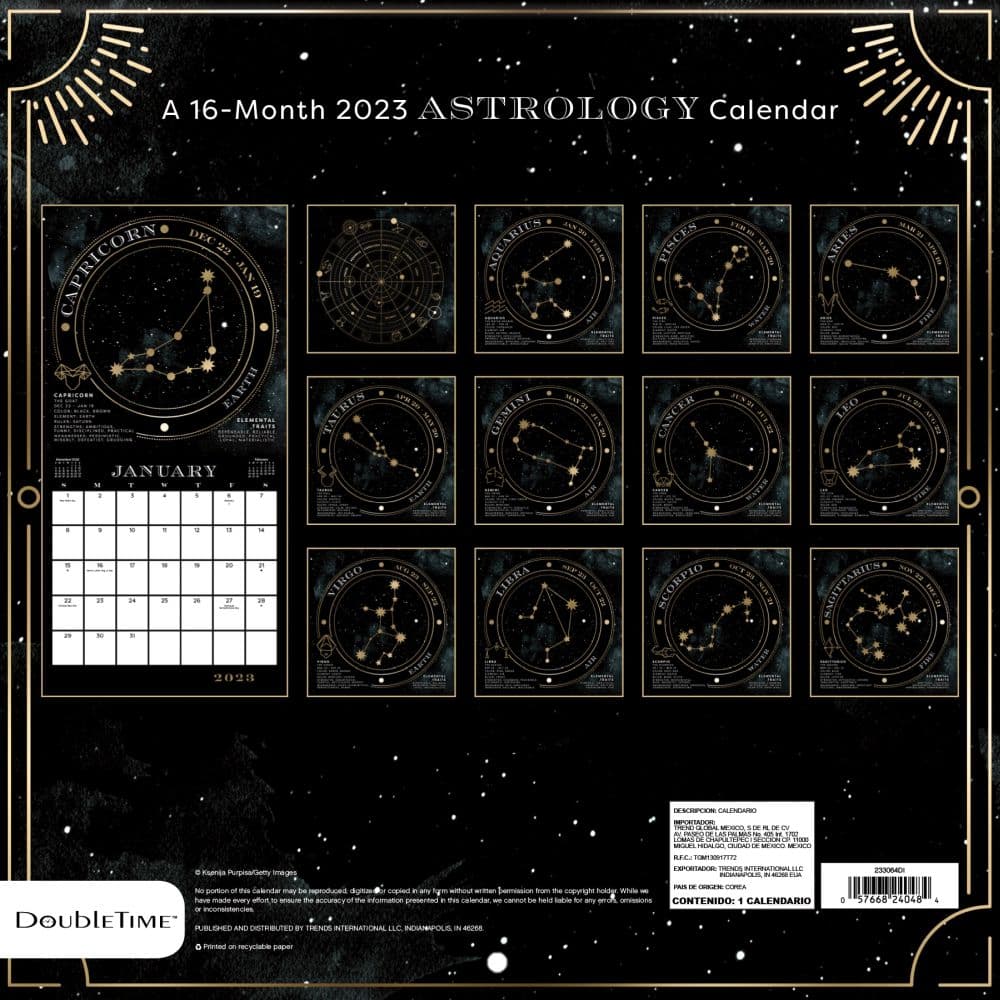 Astrology - NEW 2023 Wall Calendar - Calendars.com