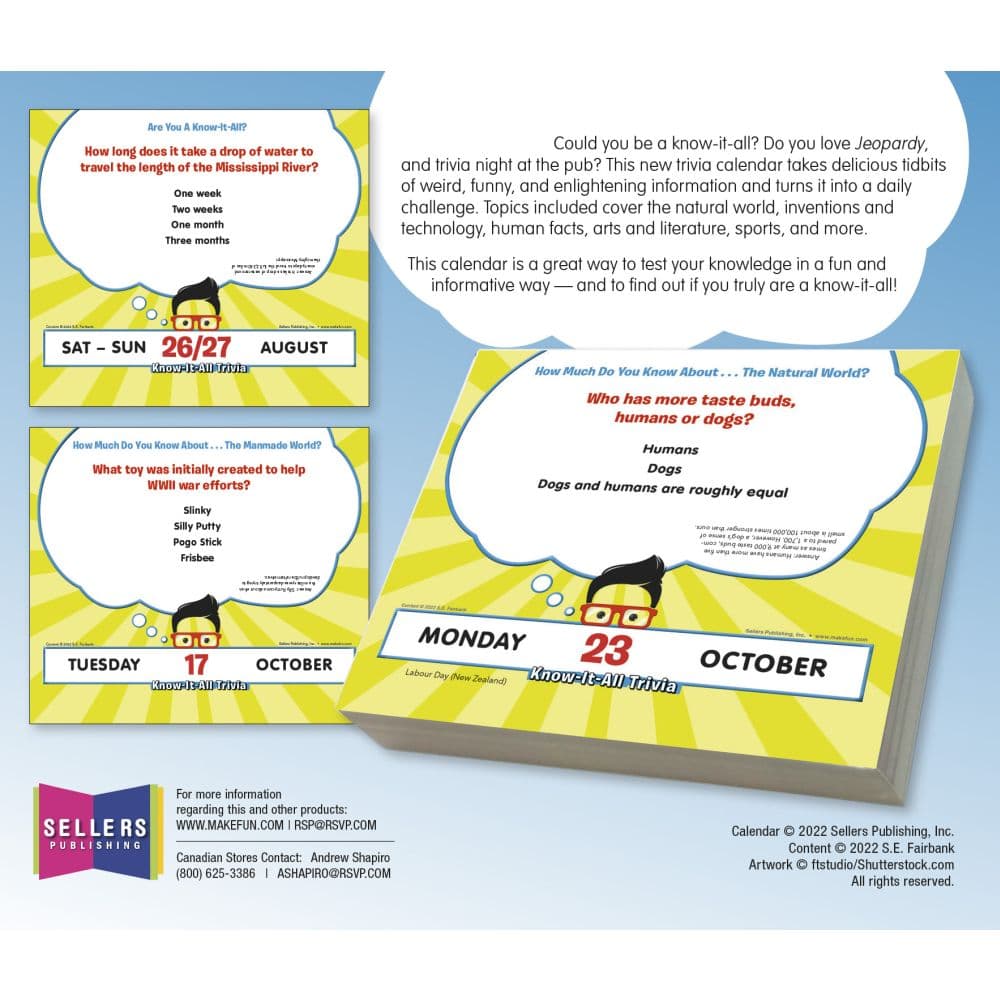 Know It All Trivia 2023 Desk Calendar Calendars know-it-all-trivia-2023-desk-calendar-calendars