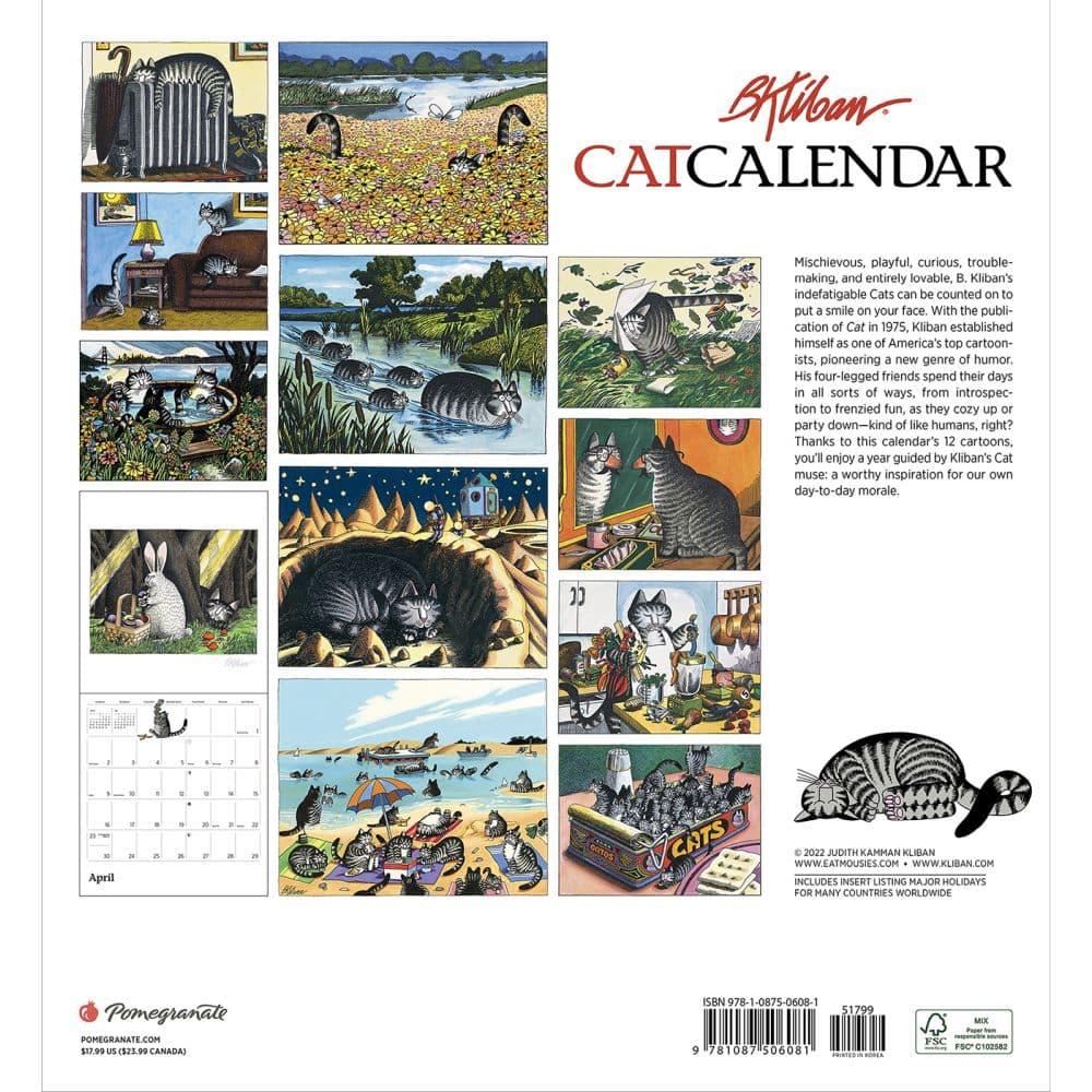 Kliban Cat 2023 Wall Calendar - Calendars.com Kliban Cat 2023 Wall Calendar - Calendars.com