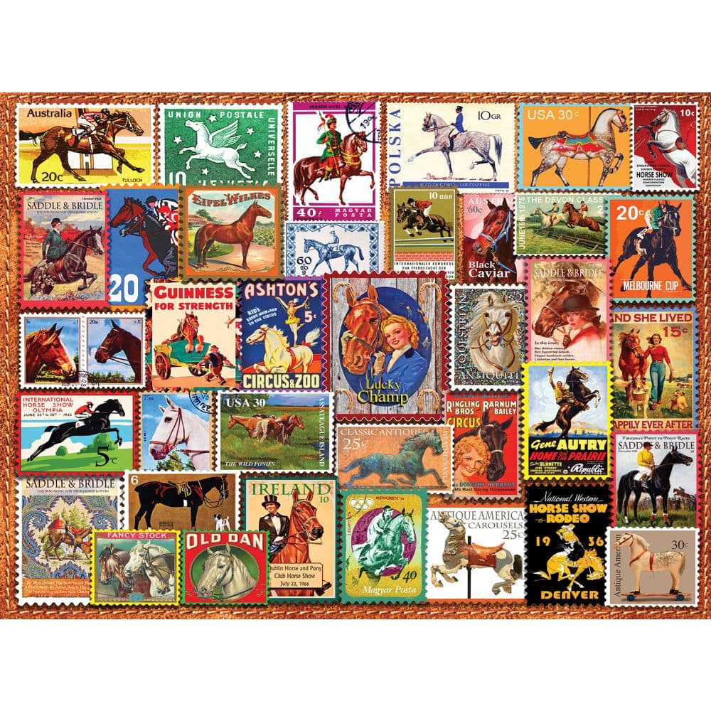 Equestrian Stamp Posters 1000 Piece Puzzle First Alternate  Image width=&quot;1000&quot; height=&quot;1000&quot;