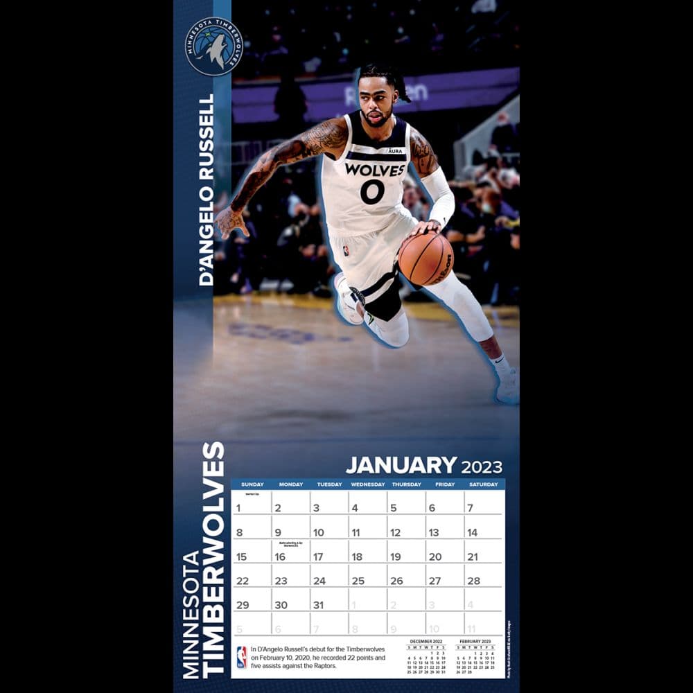 Minnesota Timberwolves 2023 Calendar - Calendars.com Minnesota Timberwolves 2023 Calendar - Calendars.com