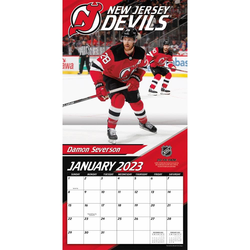 NHL New Jersey Devils 2023 Wall Calendar