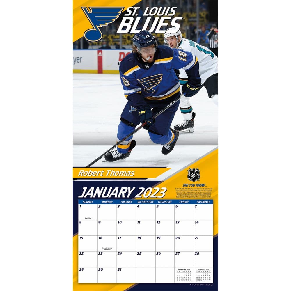 NHL St Louis Blues 2023 Wall Calendar - Calendars.com