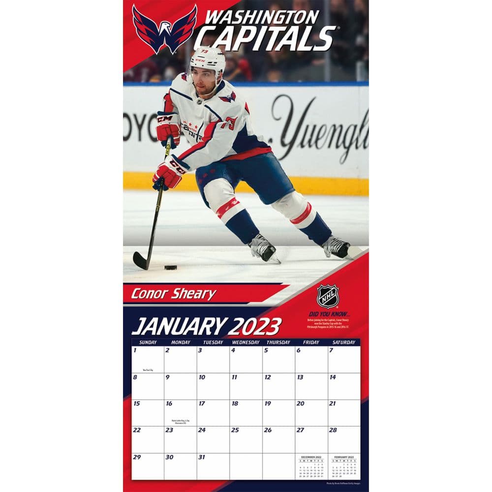 NHL Washington Capitals 2023 Wall Calendar