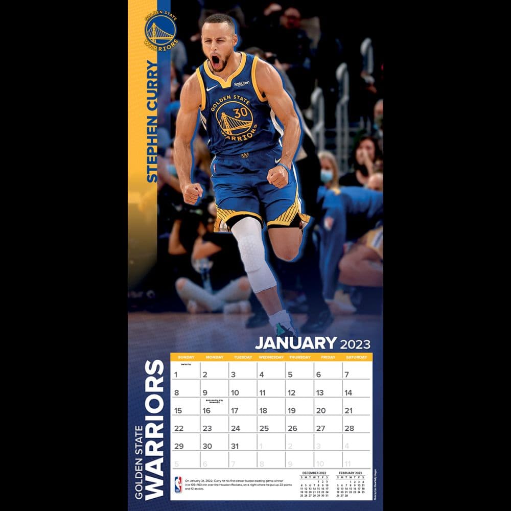 NBA Stephen Curry 2023 Wall Calendar - Calendars.com