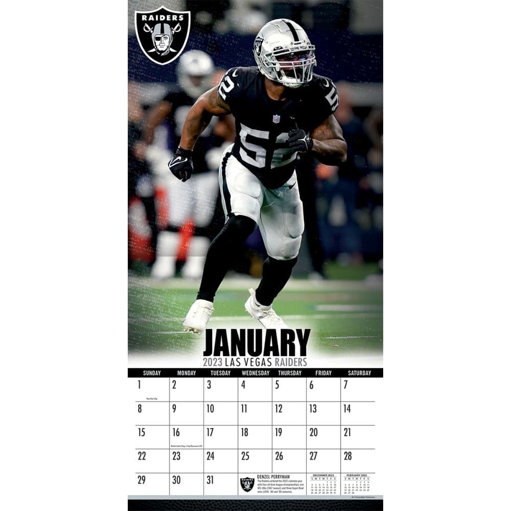 2023 Las Vegas Raiders Pacific Time NFL Football Schedule Fridge Magnet