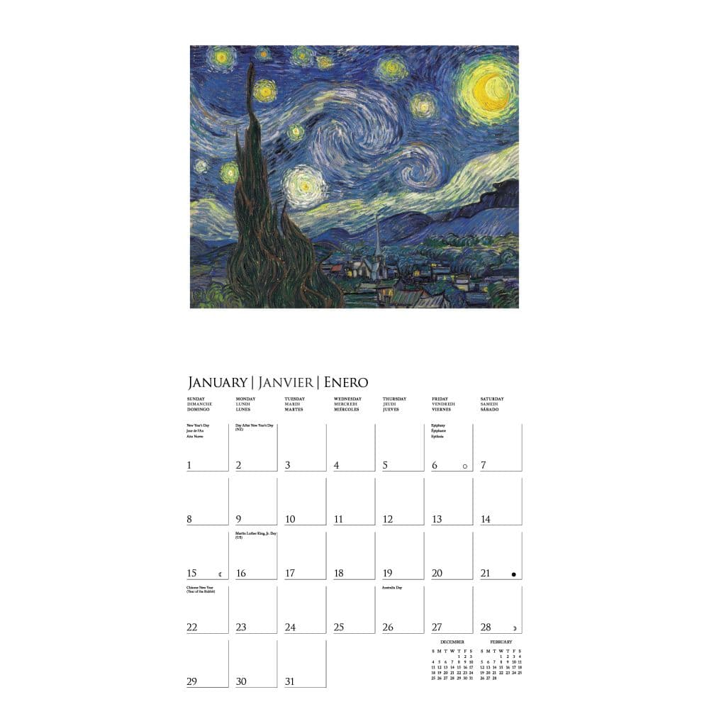 Van Gogh 2023 Squrae Wall Calendar - Calendars.com