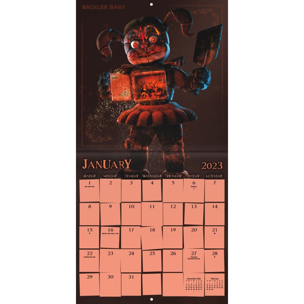 Five Nights at Freddys 2023 Wall Calendar - Calendars.com