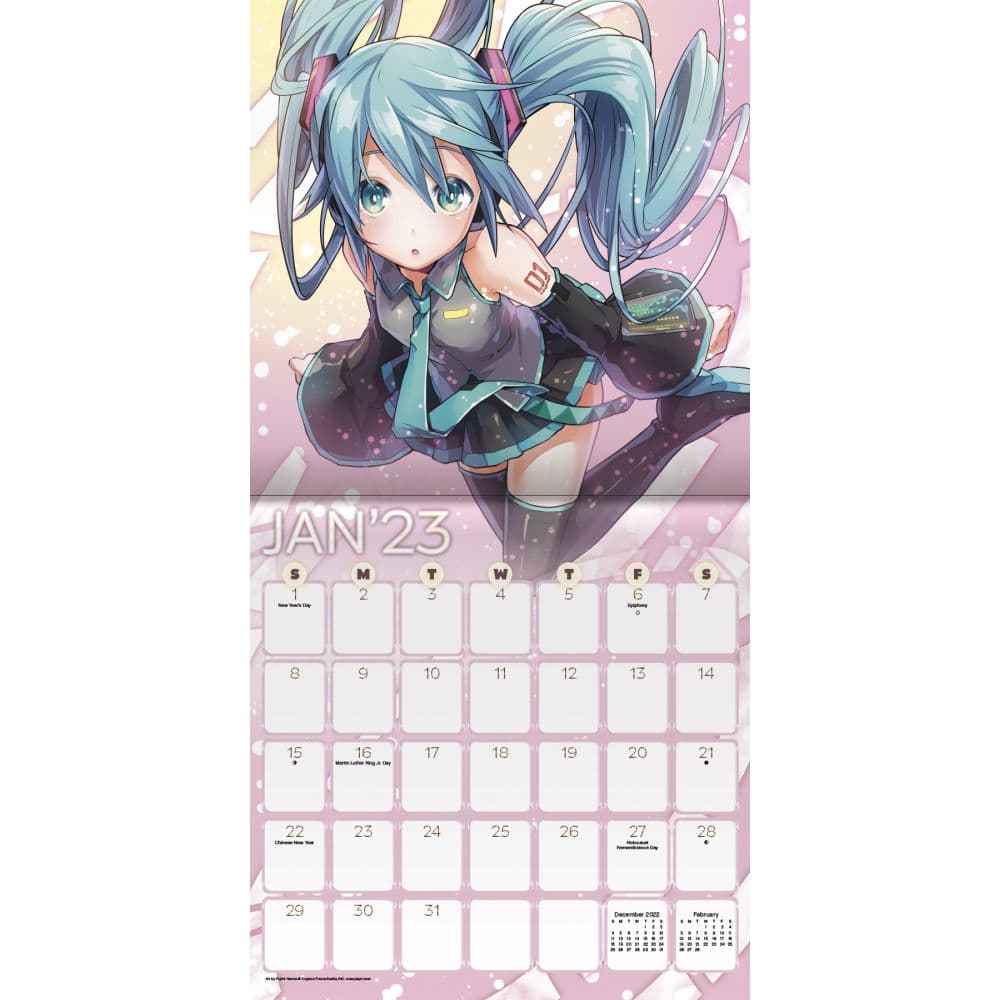 Hatsune Miku 2023 Wall Calendar - Calendars.com